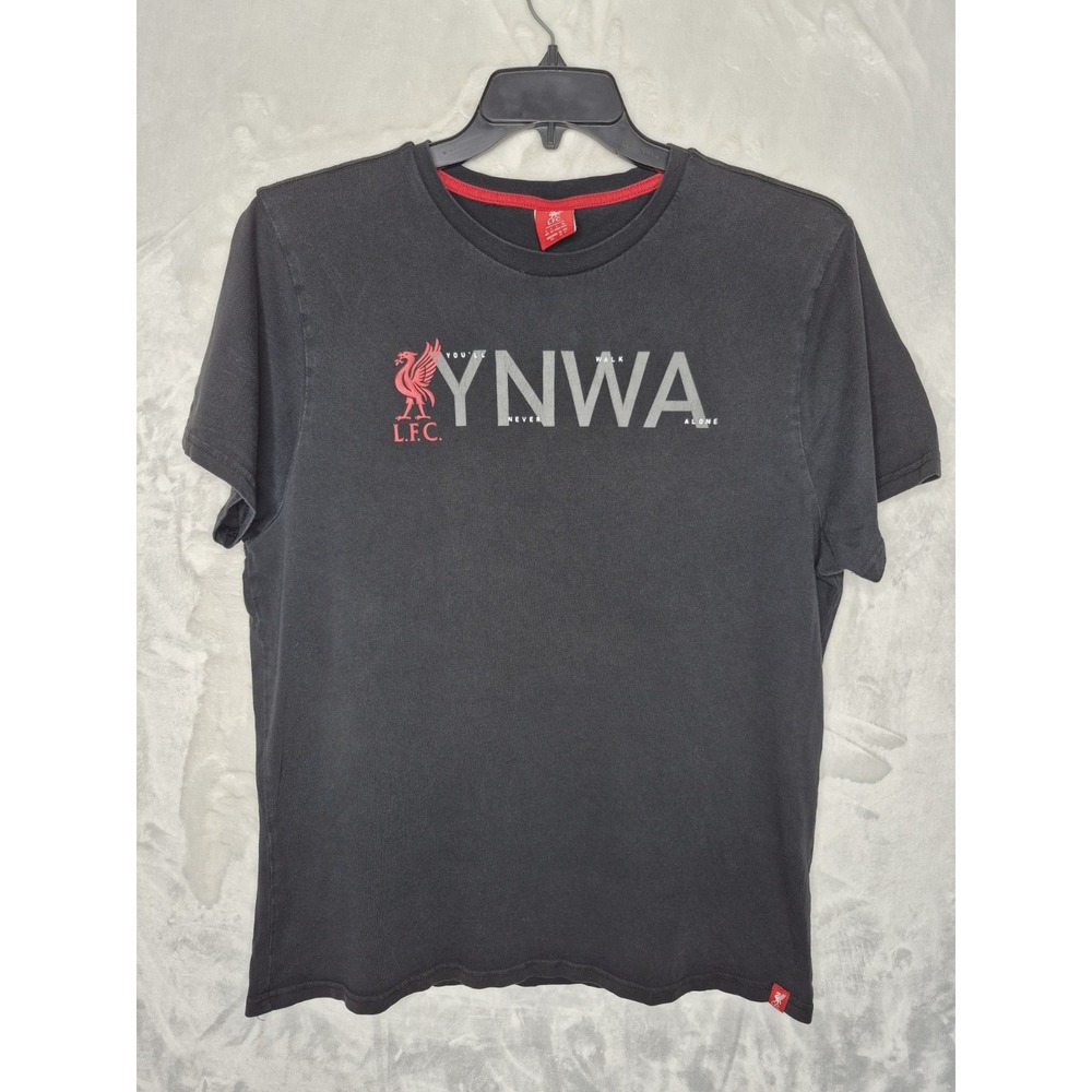 Liverpool FC YNWA Shirt Mens Large Charcoal Grey You'll Never Walk Alone LFC